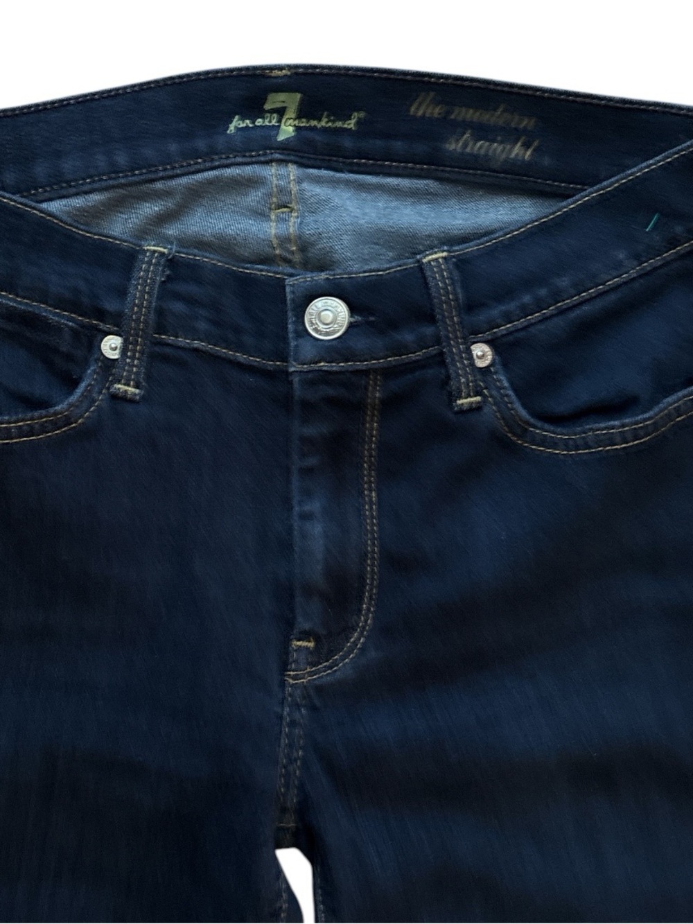 7 for all Mankind The Modern Straight Classic Women's Dark Blue Jeans Size 29 - Picture 4 of 11